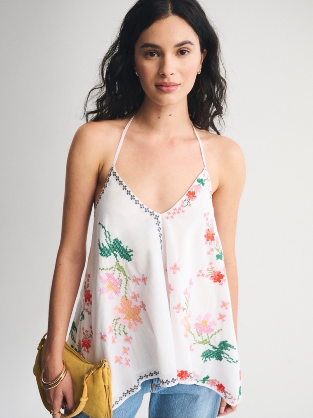 Abercrombie & Fitch Asymmetrical Handkerchief Halter